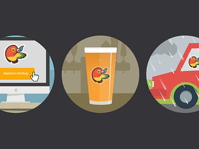 Icons for Clear Stickers badges beer flat icons pint sticker mule stickers vector weatherproof