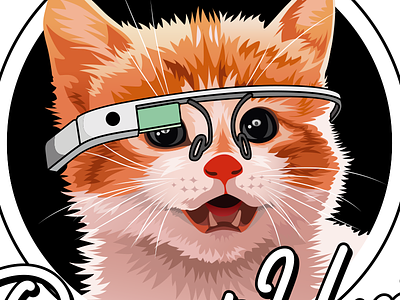 Vector Glasshole Kitty illustration product hunt sticker mule stickers vector