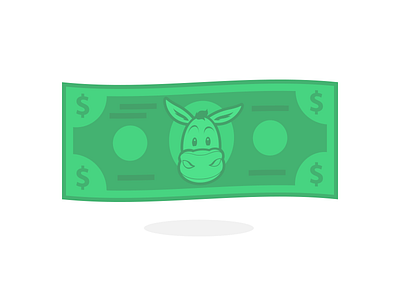Mule Bucks dollar illustration money sticker mule stickers vector