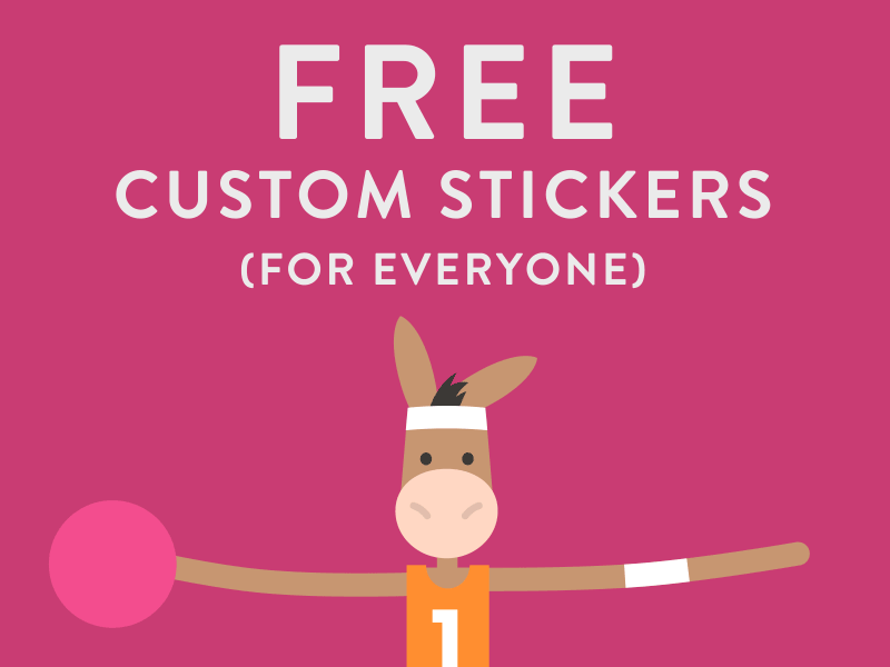 Free Custom Stickers For Everyone custom stickers free stickers giveaway rebound sticker mule
