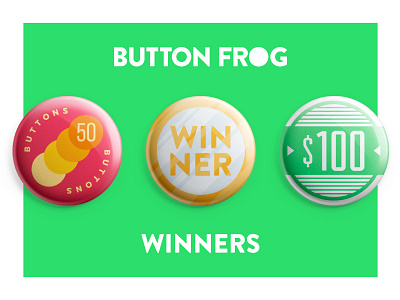 Button Frog Playoff Winners button frog buttons contest playoff politics sticker mule winners