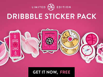 Free Limited Edition Dribbble Sticker Pack custom stickers dribbble free giveaway playoff sticker mule stickers