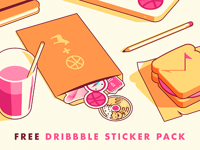 Sticker Mule + Dribbble = Limited Edition Dribbble Stickers custom stickers dribbble free giveaway sticker mule stickers