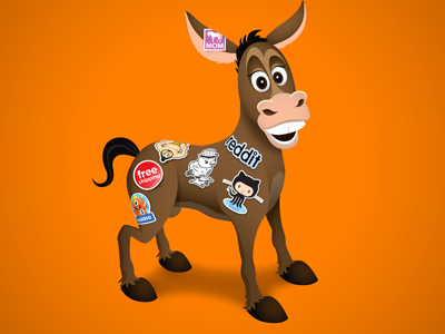 Herman 2.0 sticker mule stickers