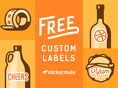 Free Custom Labels Giveaway! custom stickers die cut free stickers giveaway labels rebound sticker mule