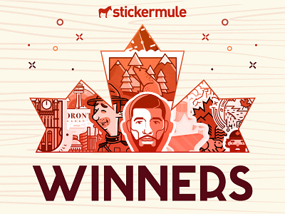 Winners of the 'Canada Sticker Design' Playoff canada contest playoff rebound sticker mule stickers winners