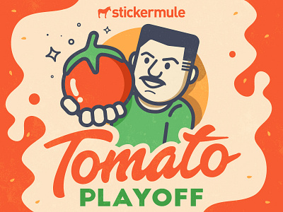 Vinny's tomato playoff! contest playoff rebound sticker mule stickers tomato