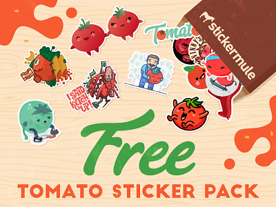 Free tomato sticker pack giveaway sticker mule sticker pack tomato vinny