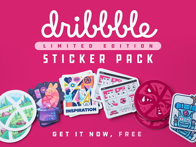 Free Dribbble sticker pack custom stickers dribbble free giveaway playoff sticker mule stickers