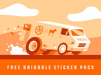 Free Dribbble sticker pack reminder