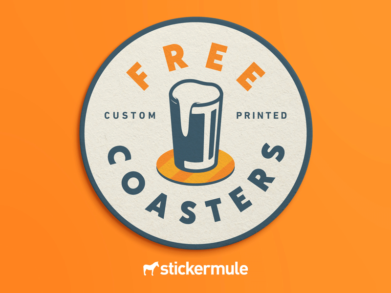 2 days left for free coasters! coasters contest giveaway playoff sticker mule
