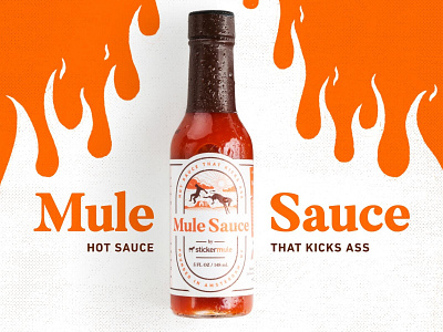 Introducing Mule Sauce! hot sauce sticker mule stickermule