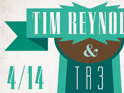 Tim Reynolds concert poster retro typography
