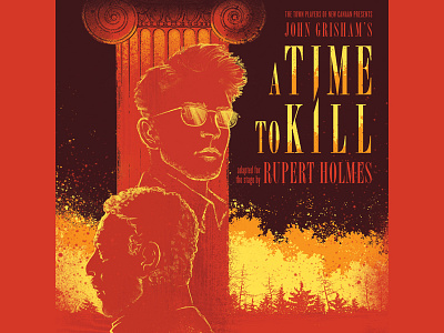 A Time to Kill fire illustration john grisham negative space poster