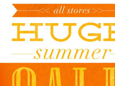 Summer sale promo email marketing typography