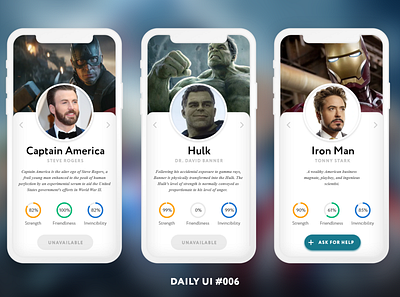 Daily UI #006: User Profile dailyui design mobile app mobile app design ui ui challenge uxui webdesign