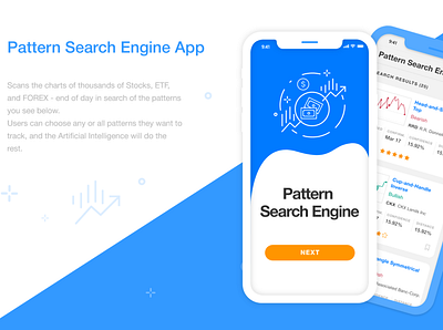 iPhone App - Trading Pattern Search mobile app mobile app design mobile ui trade