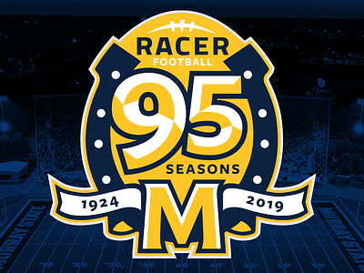 Racer 95 commemorative racers logo design anniversary logo logo murray state