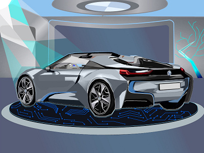 The style of future technology illustration 设计