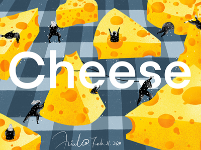 Cheese🧀🧀🧀 cheese flat style fun illustration