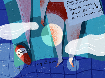 Night Swimming artwork blue digital art draw illustration procreate swim