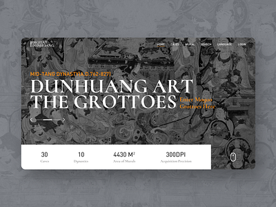 Dunhuang Art The Grottoes art china history mural typesetting web web design