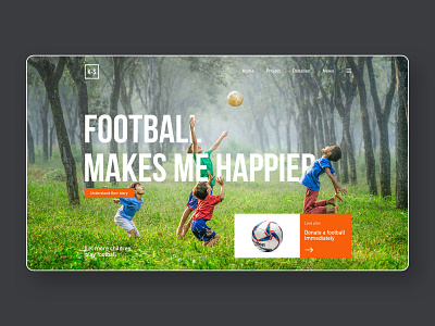Football public welfare child football icon motion typography ui web