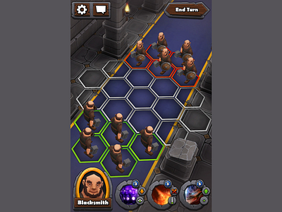 Rumble in the Realm game gui mobile strategy ui videogame