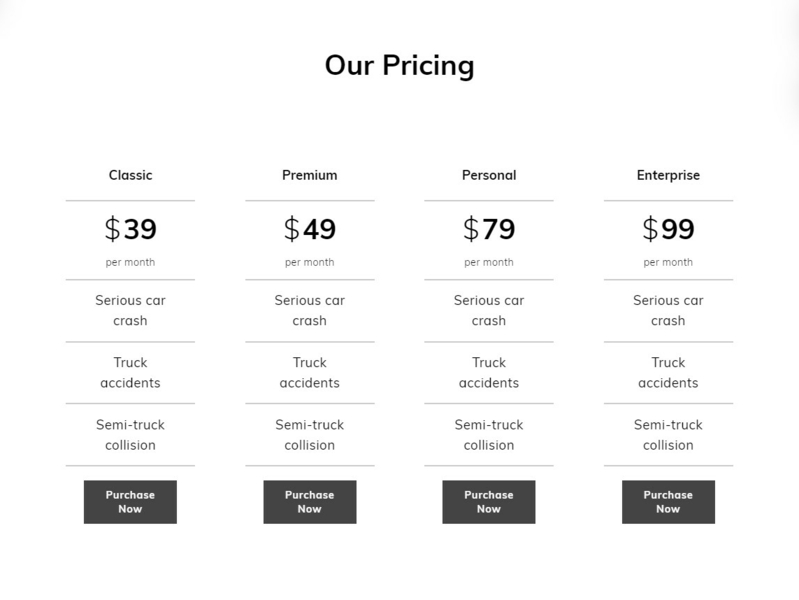 8b Easy Website Builder | Pricing Tables Example! By 8b Website Builder ...