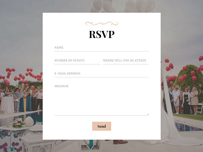 8b Online Website Builder | RSVP Form Example!