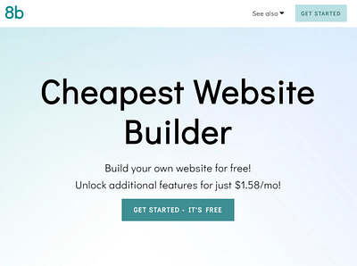 8b Cheapest Website Builder | Pricing bootstrap clean design html css html5 mobile responsive ux web website