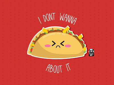 Taco 'bou it? art cute design flat food food art foodpun illustration kawaii mexican food taco typo typography vector