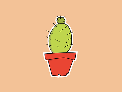 Cactus sticker cactus plant sticker