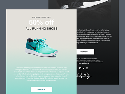 Shoe Store - Email Newsletter Designs email newsletter shoes sketch