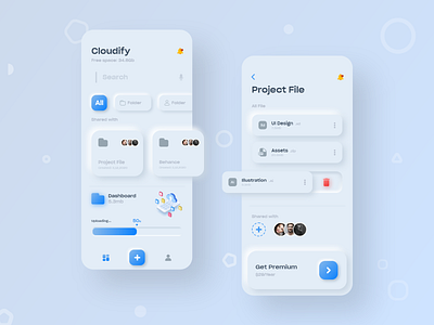 Cloudify Concept App by Mahdi Hajinejad on Dribbble