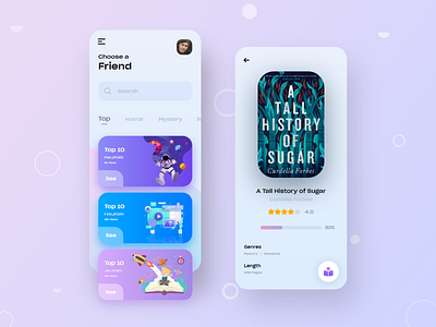 Reading Book App Concept