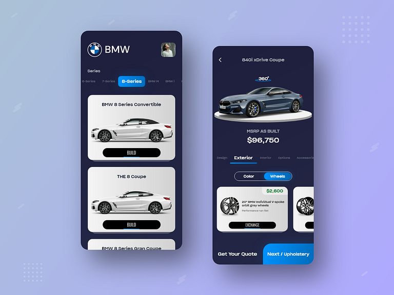 BMW Store Concept App by Mahdi Hajinejad on Dribbble