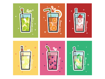 fruit juice fruit juice illustration 手绘 插画 插画设计