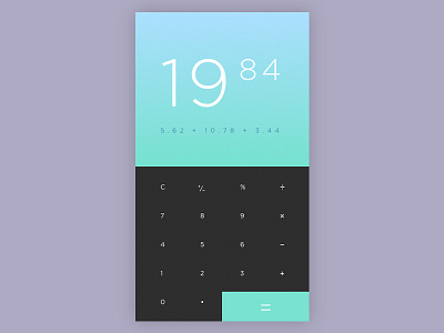 Calculator calculator digital gradient sketch ui ux