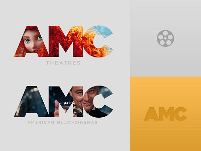 AMC amc brand branding design film logo movie movies theatre
