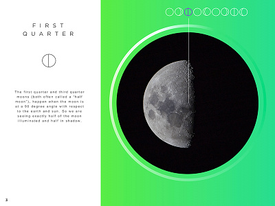 Moon Phases 2d clean color concept design flat moon sketch space ui ux web