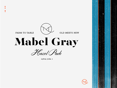 Mabel Gray branding color design graphic identity logo mark michigan restaurant story typography