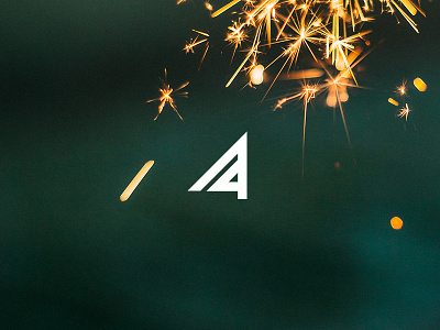 Fulgent design fireworks graphic icon logo type typography