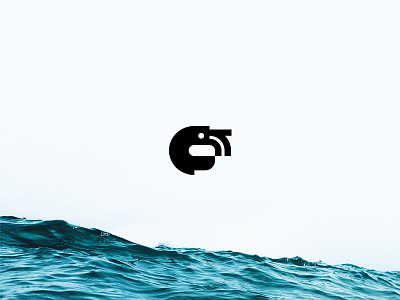 Catena design digital graphic icon logo ocean prawn shrimp