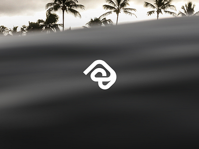 Wave abstract digital icon logo ocean surf tropical type web