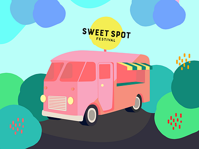 Food Truck Illustration for Sweet Spot Festival color color scheme design digital drawing flat illustr8ed illustration illustration agency illustration challenge illustration design illustration digital illustrator logo pink ui vector vector artwork vectorart