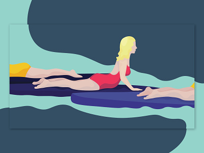 SUP paddle boarding colorful digital illustration freelance illustrator illustr8ed illustration illustration agency paddle board sup surf surface design
