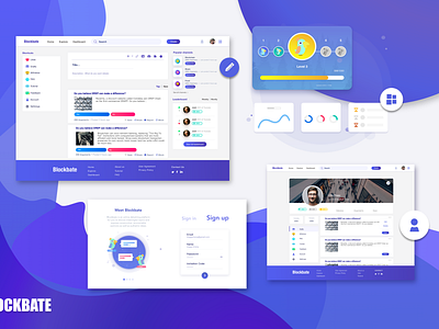 Blockbate Concept ui ux web design