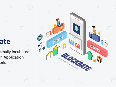 Blockbate Banner2 debate illustration ui web design