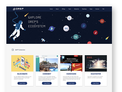 EXPLORE ECOSYSTEM (DApps) blockchain dapp ui web design